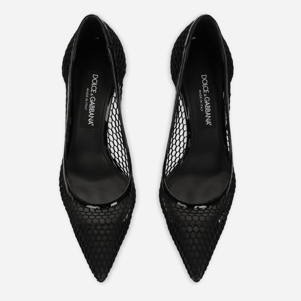 Dolce & Gabbana Mesh and patent leather pumps